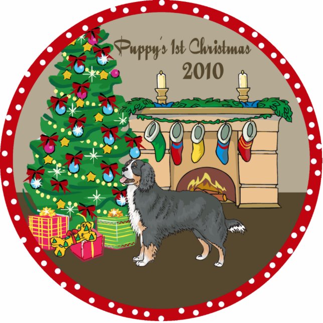 Berner Puppy's 1st Christmas Ornament 2010 (Front)