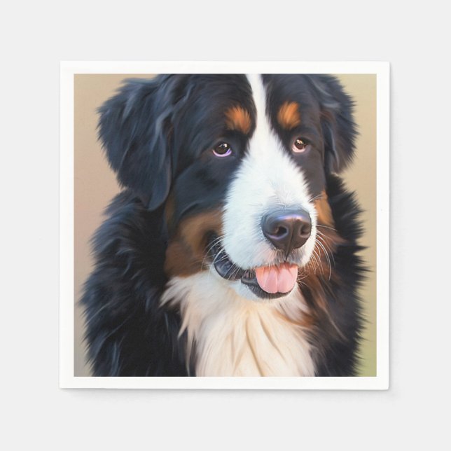 Berner Sennenhund Paper Napkins (Front)