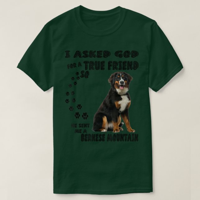 Berner Sennenhund Quote Mom Dad Print, Bernese Mou T-Shirt (Design Front)