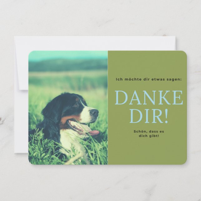 Berner Sennenhund Thank You Card (Front)