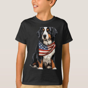 Berner Us Flag Bernese Mountain Dog Owner Mom Dad T-Shirt