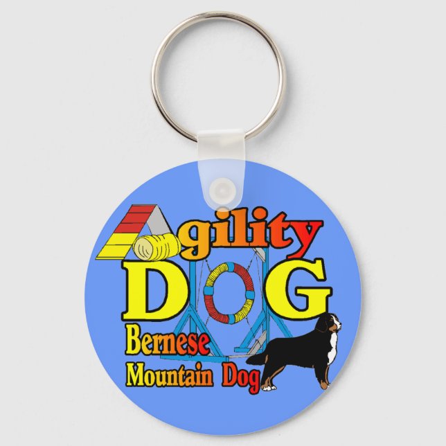 Bernese Agility Gifts Keychain (Front)