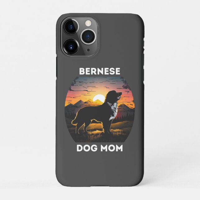 Bernese and the Rising Sun For Bernese Dog Mom iPhone Case (Back)