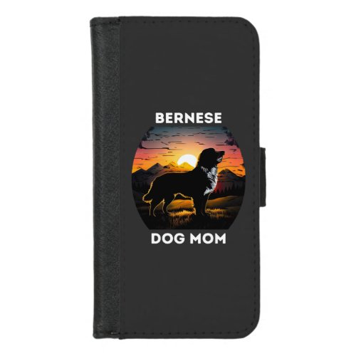 Bernese and the Rising Sun For Bernese Dog Mom iPhone 87 Wallet Case