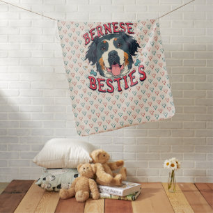 Bernese Besties - Friendship with Bernese Mountain Baby Blanket