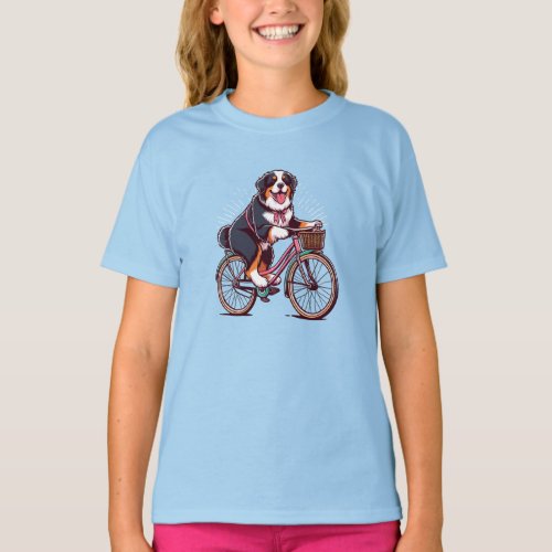 Bernese Dog Biker Bernese cruiser bike adventure T_Shirt