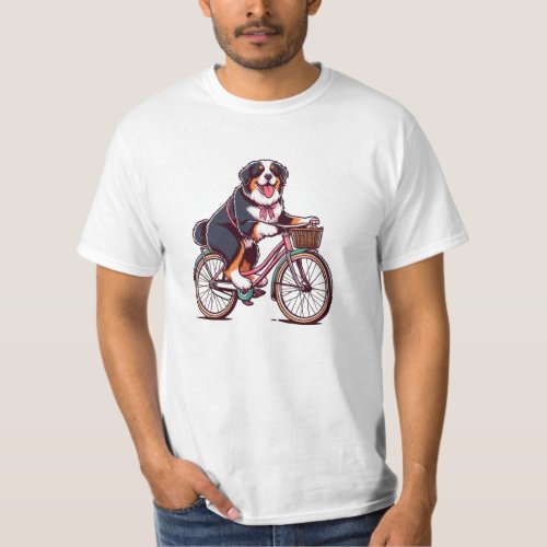 Bernese Dog Biker Bernese cruiser bike adventure T_Shirt