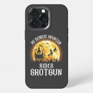 Bernese Dog Rides Shotgun, Halloween Spooky Dog iPhone 13 Pro Case