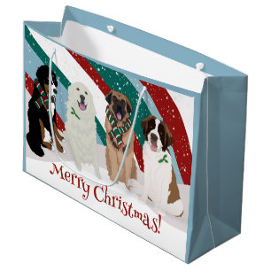 Bernese Leonberger Great Pyrenees Christmas Large Gift Bag