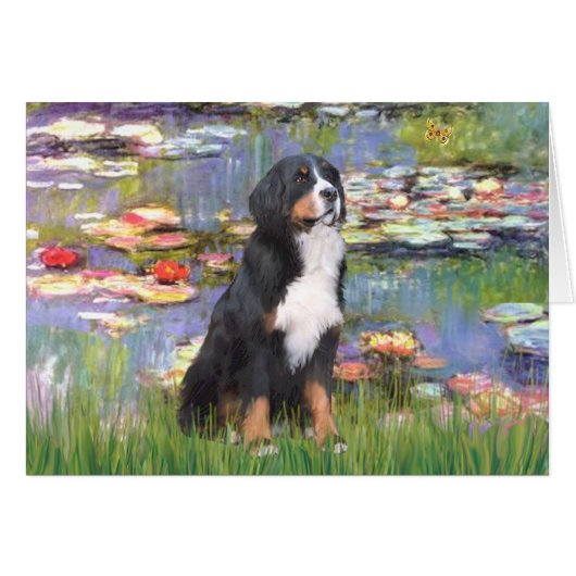Bernese - Lilies 2 Cards (Front Horizontal)