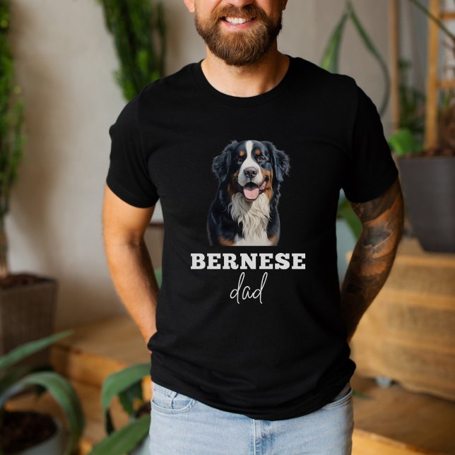 Bernese Lovers Dad Bernese Mountain Dog Lover Face T-Shirt (Creator Uploaded)