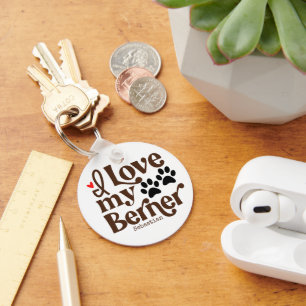 Bernese Miuntain Dog Lover Photo Keychain