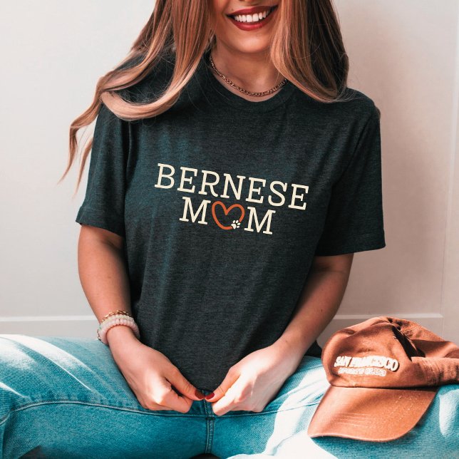 Bernese Mom Gift Bernese Mountain Dog with heart T-Shirt (Creator Uploaded)