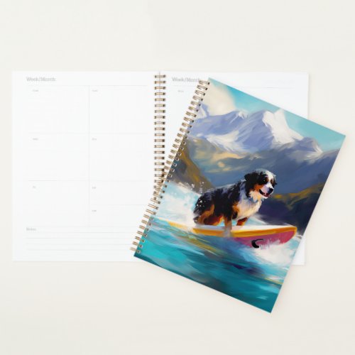 Bernese Mountain Beach Surfing Painting Planner