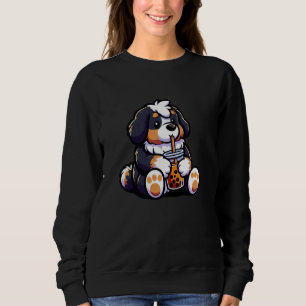 Bernese Mountain Bubble Tea Dog Funny Boba Sweatshirt