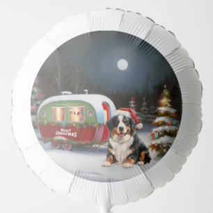 Bernese Mountain Caravan Christmas Adventure Balloon