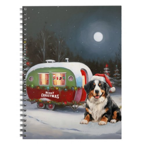 Bernese Mountain Caravan Christmas Adventure Notebook