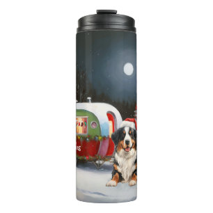 Bernese Mountain Caravan Christmas Adventure Thermal Tumbler