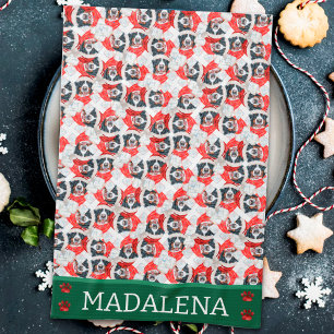 Bernese Mountain Christmas Dog Kitchen Towel