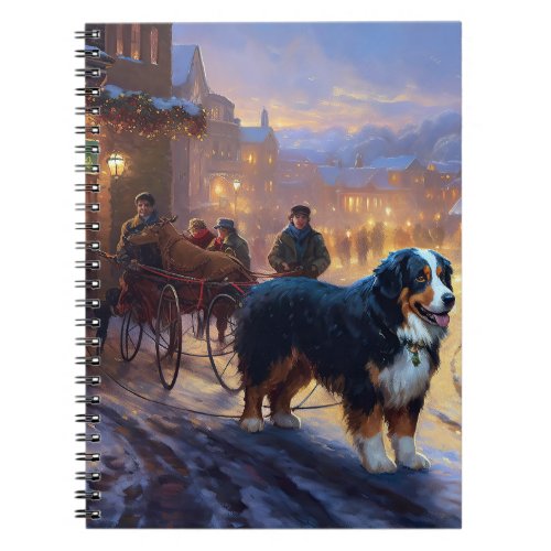 Bernese Mountain Christmas Festive Season Notebook