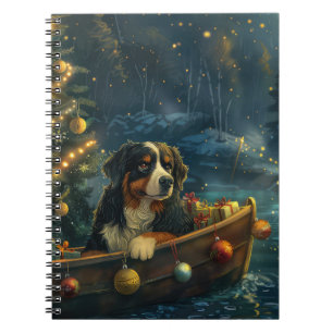 Bernese Mountain Christmas Festive Voyage Notebook