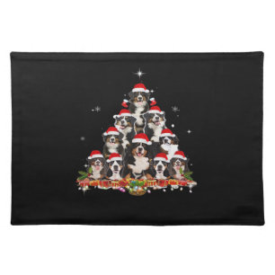 Bernese Mountain Christmas Tree Dog Santa Xmas Fun Cloth Placemat