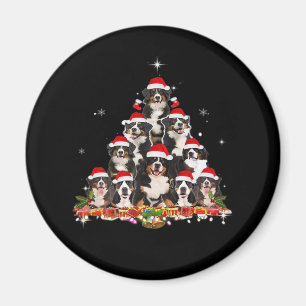Bernese Mountain Christmas Tree Dog Santa Xmas Fun Magnet