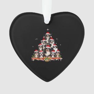 Bernese Mountain Christmas Tree Dog Santa Xmas Fun Ornament