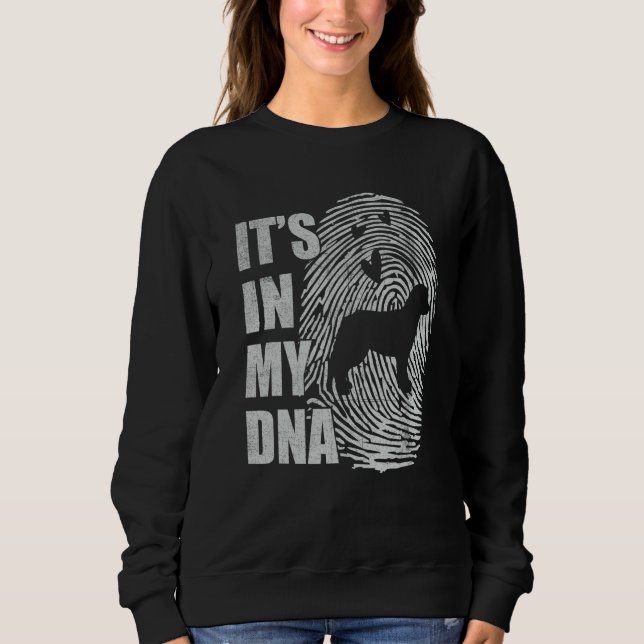 Bernese Mountain DNA Dog Mom Dad Dog Sweatshirt (Front)