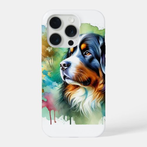 Bernese Mountain Dog 210624AREF133 _ Watercolor iPhone 15 Pro Case
