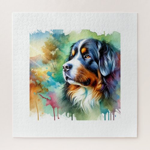 Bernese Mountain Dog 210624AREF133 _ Watercolor Jigsaw Puzzle