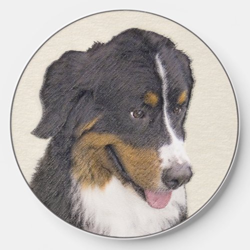 Bernese Mountain Dog 2 Painting _ Cute Original Do Wireless Charger