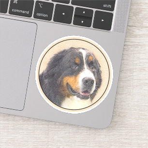 Bernese Mountain Dog 2 Painting - Original Dog Art Sticker