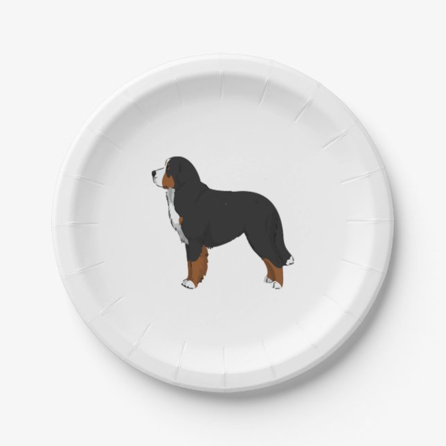 Bernese Mountain Dog 2 Paper Plates (Front)