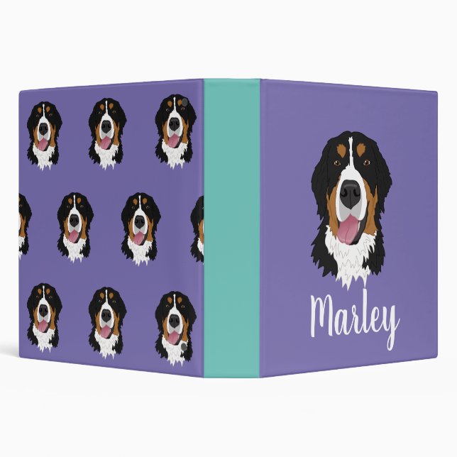 Bernese Mountain Dog 3 Ring Binder (Background)