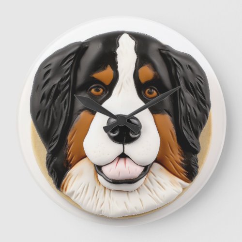 Bernese Mountain Dog 3D Inspired Large Clock