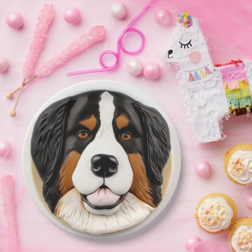 Bernese Mountain Dog 3D Inspired Paper Plates