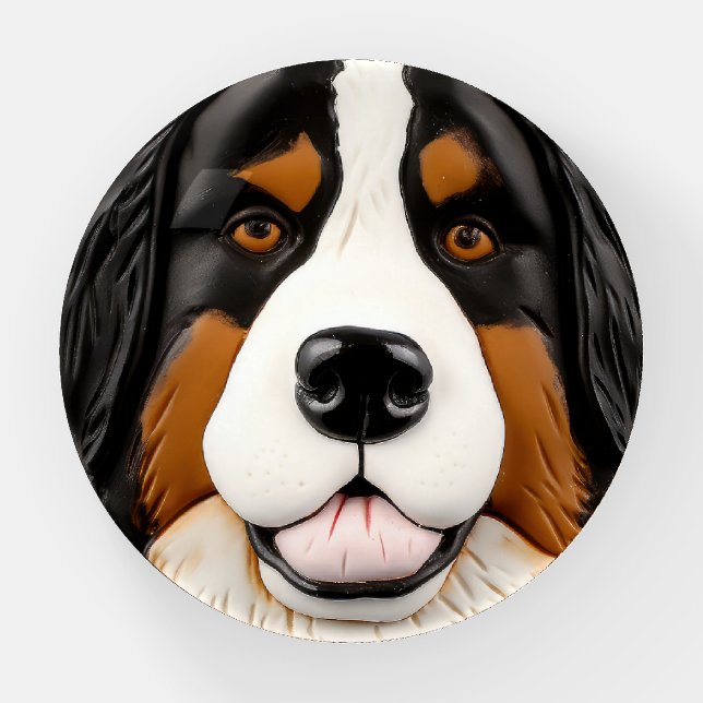 Bernese Mountain Dog 3D Inspired Paperweight (Front)