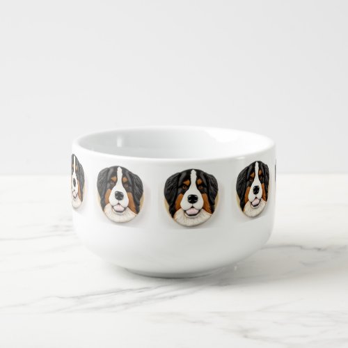 Bernese Mountain Dog 3D Inspired Soup Mug