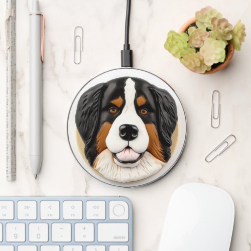 Bernese Mountain Dog 3D Inspired Wireless Charger