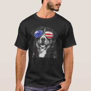 Bernese Mountain Dog 4th of July Merica Men Americ T-Shirt