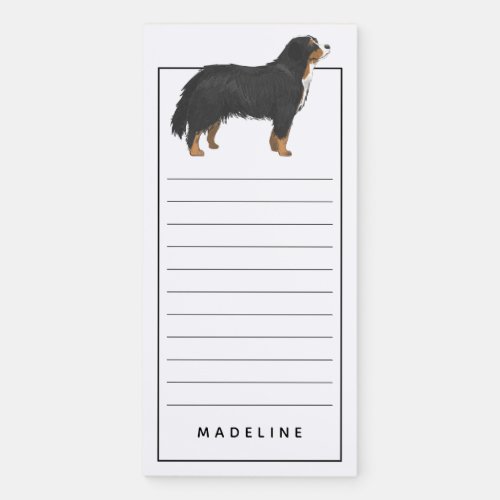 Bernese Mountain Dog  Add Your Name Magnetic Notepad