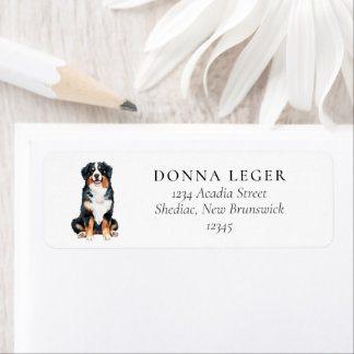 Bernese Mountain Dog Address Label