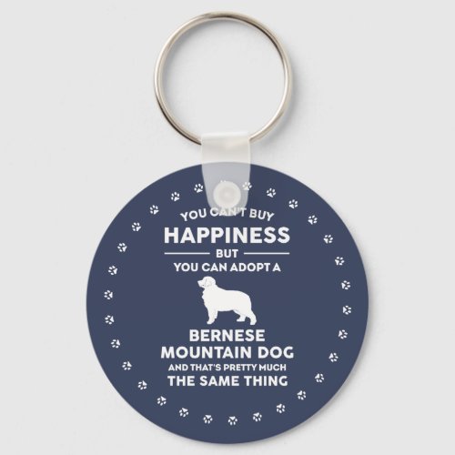 Bernese Mountain Dog Adoption Happiness Keychain