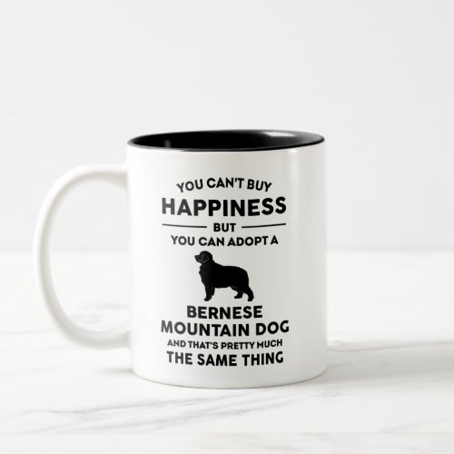 Bernese Mountain Dog Adoption Happiness Two_Tone Coffee Mug