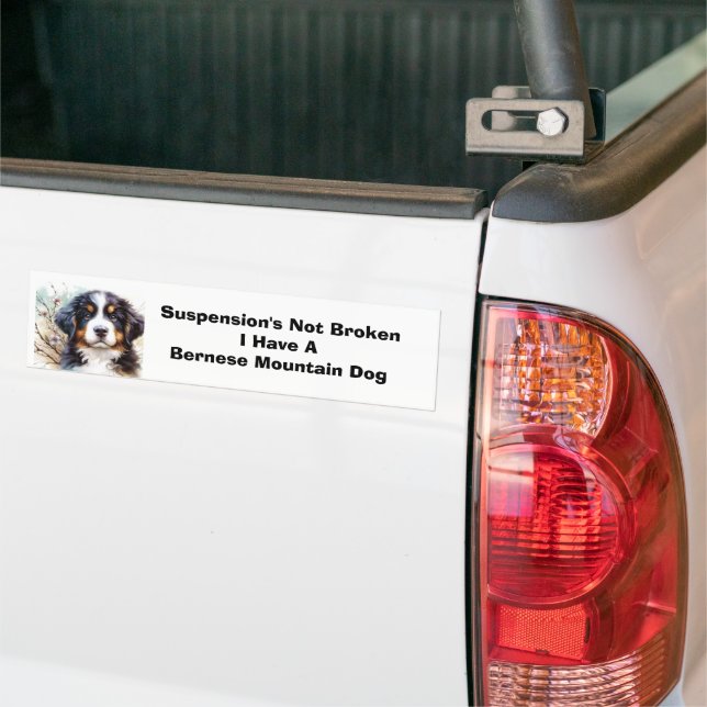 Bernese Mountain Dog AI Puppy  Bumper Sticker (On Truck)