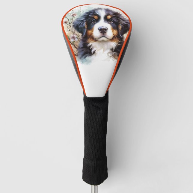 Bernese Mountain Dog AI Puppy  Golf Head Cover (Front)