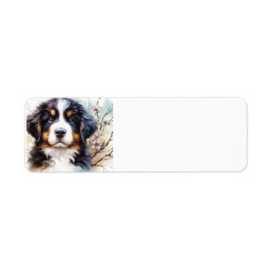 Bernese Mountain Dog AI Puppy Label