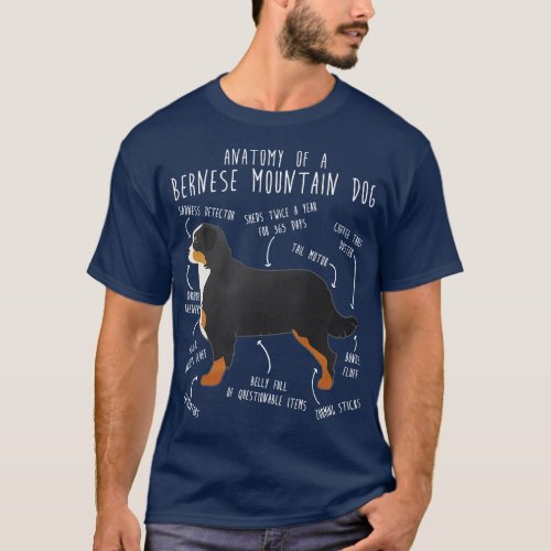 Bernese Mountain Dog Anatomy 2 T_Shirt