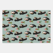 Bernese Mountain Dog and Houseplants Wrapping Paper Sheets (Front 3)